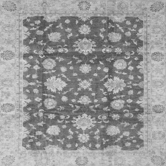 Square Machine Washable Oriental Gray Traditional Rug, wshabs792gry