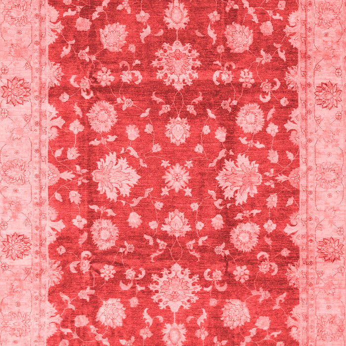 Machine Washable Oriental Red Traditional Rug, wshabs792red