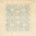 Square Abstract Golden Blonde Gold Oriental Rug, abs793