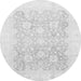 Round Oriental Gray Traditional Rug, abs793gry