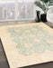 Abstract Golden Blonde Gold Oriental Rug in Family Room, abs793