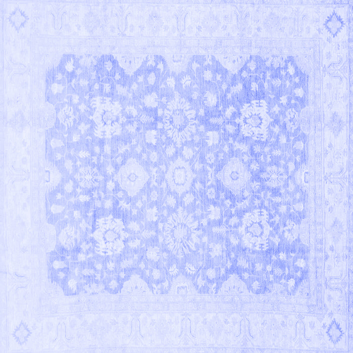 Square Oriental Blue Traditional Rug, abs793blu
