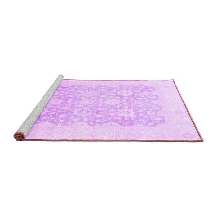 Sideview of Machine Washable Oriental Purple Traditional Area Rugs, wshabs793pur