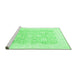 Sideview of Machine Washable Oriental Emerald Green Traditional Area Rugs, wshabs793emgrn