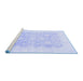 Sideview of Machine Washable Oriental Blue Traditional Rug, wshabs793blu