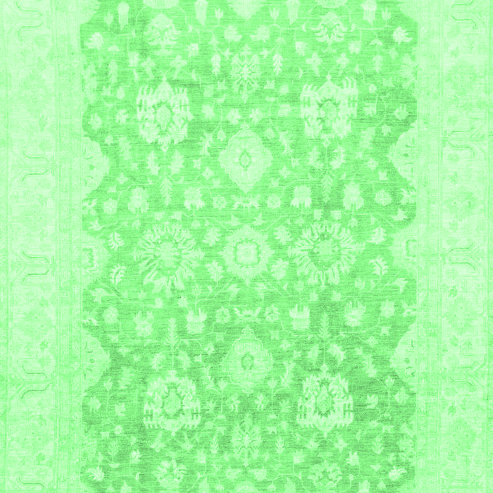 Machine Washable Oriental Emerald Green Traditional Area Rugs, wshabs793emgrn
