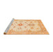 Sideview of Machine Washable Abstract Sun Yellow Rug, wshabs794