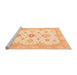 Sideview of Machine Washable Oriental Orange Traditional Area Rugs, wshabs794org