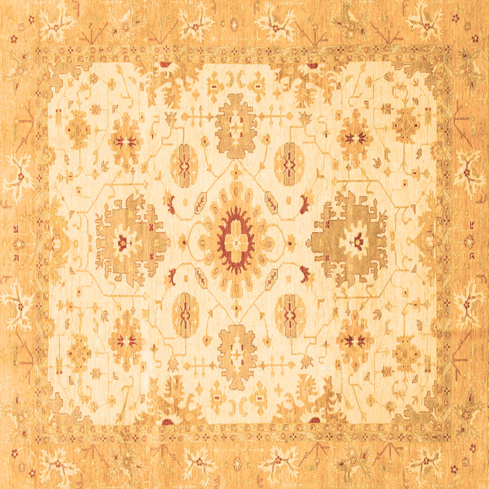 Square Oriental Brown Traditional Rug, abs794brn