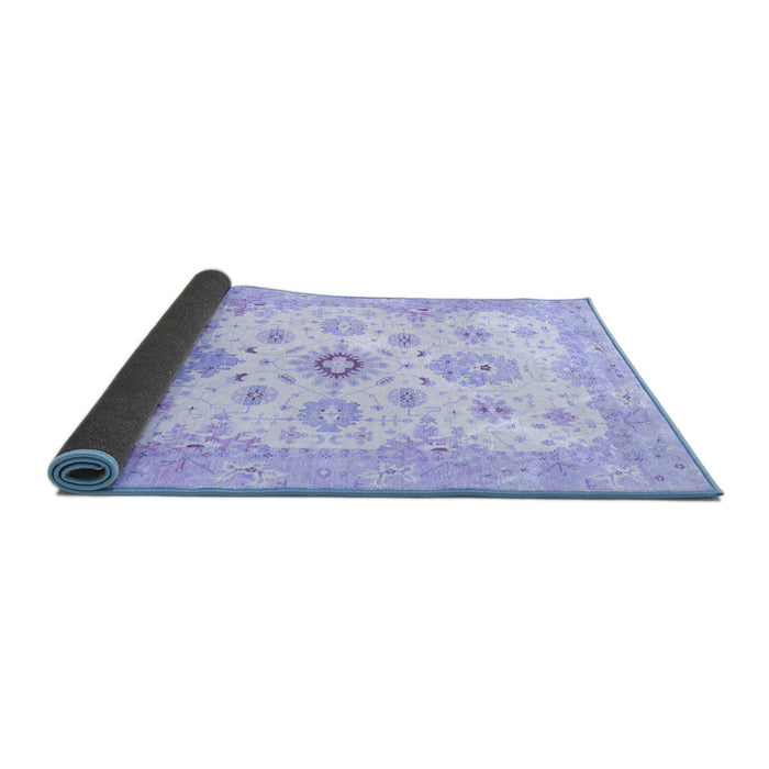 Sideview of Oriental Blue Traditional Rug, abs794blu