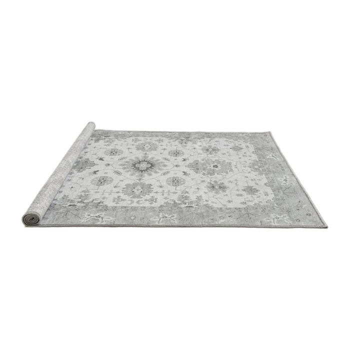 Sideview of Machine Washable Oriental Gray Traditional Rug, wshabs794gry