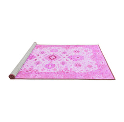 Sideview of Machine Washable Oriental Purple Traditional Area Rugs, wshabs794pur