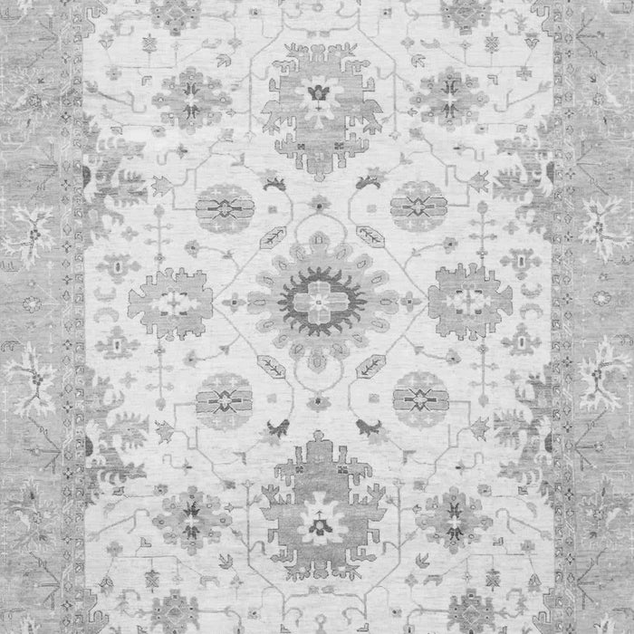 Machine Washable Oriental Gray Traditional Rug, wshabs794gry