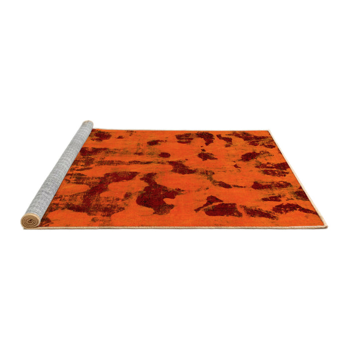 Sideview of Machine Washable Abstract Yellow Modern Rug, wshabs795yw
