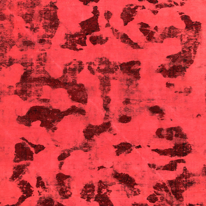 Square Machine Washable Abstract Orange Modern Area Rugs, wshabs795org