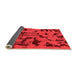 Sideview of Abstract Orange Modern Rug, abs795org