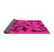 Sideview of Abstract Pink Modern Rug, abs795pnk