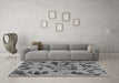 Machine Washable Abstract Gray Modern Rug in a Living Room,, wshabs795gry