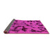 Sideview of Abstract Purple Modern Rug, abs795pur