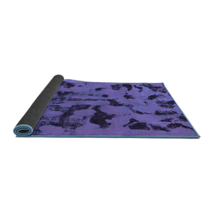 Sideview of Abstract Blue Modern Rug, abs795blu