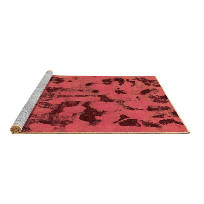 Sideview of Machine Washable Abstract Brown Modern Rug, wshabs795brn