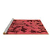 Sideview of Machine Washable Abstract Brown Modern Rug, wshabs795brn