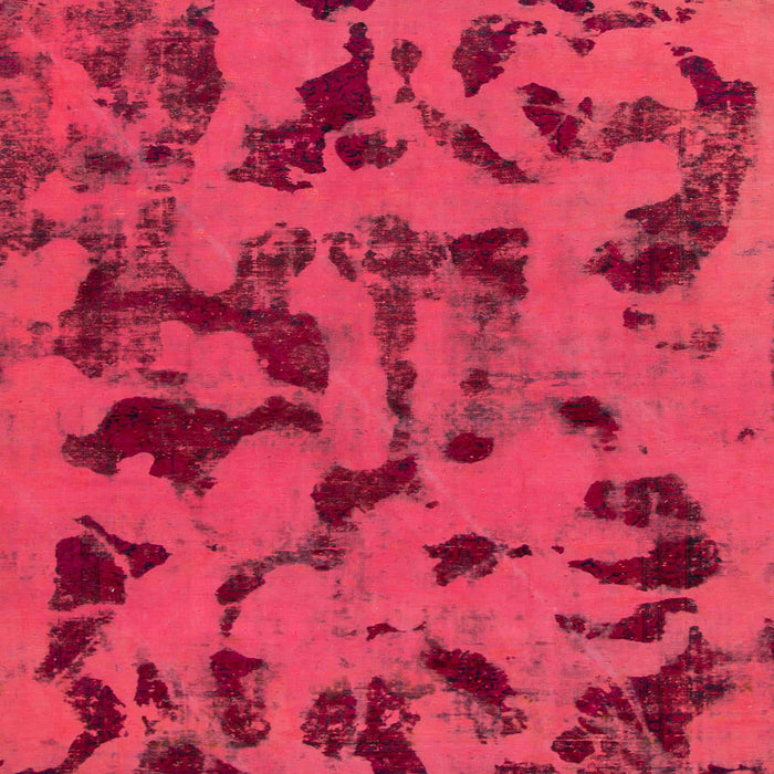 Square Abstract Raspberry Red Modern Rug, abs795