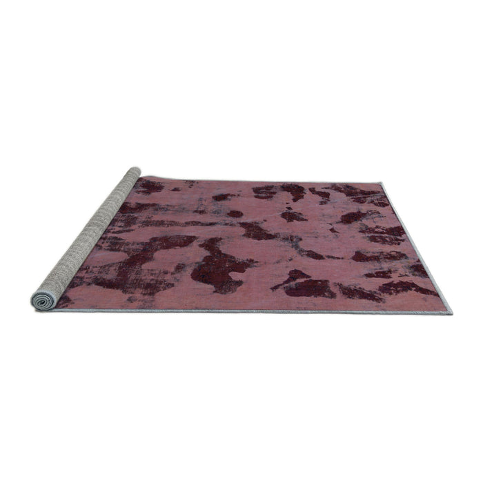 Sideview of Machine Washable Abstract Light Blue Modern Rug, wshabs795lblu