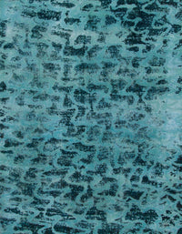 Machine Washable Abstract Teal Green Rug, wshabs796