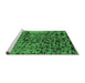 Sideview of Machine Washable Persian Emerald Green Bohemian Area Rugs, wshabs796emgrn