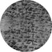 Round Machine Washable Persian Gray Bohemian Rug, wshabs796gry