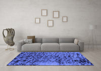 Machine Washable Persian Blue Bohemian Rug, wshabs796blu