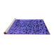 Sideview of Machine Washable Persian Purple Bohemian Area Rugs, wshabs796pur