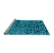 Sideview of Machine Washable Persian Light Blue Bohemian Rug, wshabs796lblu