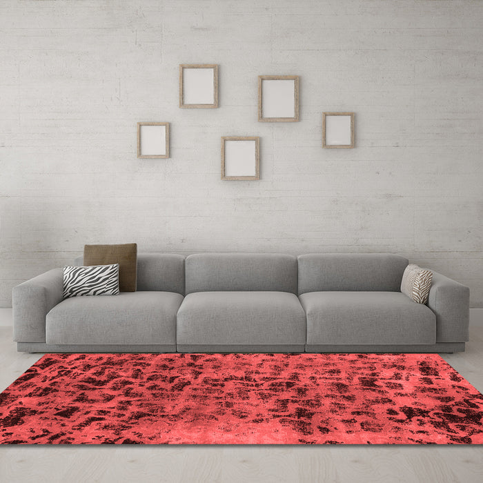 Bohemian Red Washable Rugs