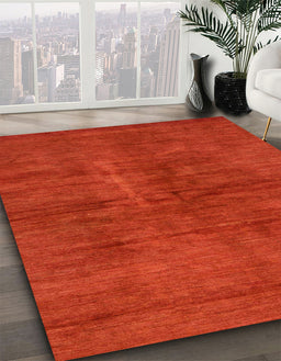 Machine Washable Abstract Red Rug in a Family Room, wshabs797