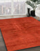 Machine Washable Abstract Red Rug in a Family Room, wshabs797