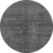 Round Abstract Gray Modern Rug, abs797gry