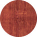 Round Abstract Brown Modern Rug, abs797brn