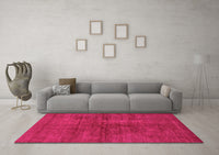 Machine Washable Abstract Pink Modern Rug, wshabs797pnk