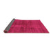 Sideview of Abstract Pink Modern Rug, abs797pnk