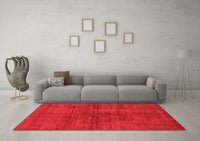 Machine Washable Abstract Red Modern Rug, wshabs797red