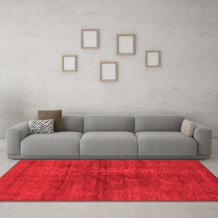 Modern Red Washable Rugs