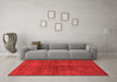 Machine Washable Abstract Orange Modern Area Rugs in a Living Room, wshabs797org