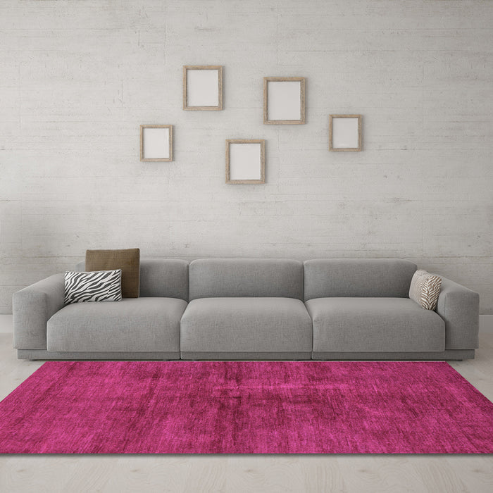 Machine Washable Abstract Purple Modern Area Rugs in a Living Room, wshabs797pur