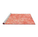 Sideview of Machine Washable Abstract Bright Orange Rug, wshabs798