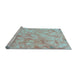 Sideview of Machine Washable Abstract Light Blue Modern Rug, wshabs798lblu