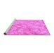 Sideview of Machine Washable Abstract Purple Modern Area Rugs, wshabs798pur