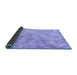 Sideview of Abstract Blue Modern Rug, abs798blu