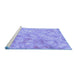 Sideview of Machine Washable Abstract Blue Modern Rug, wshabs798blu